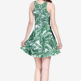 Women's Sleeveless Midi Casual Flared Skater Dress