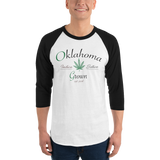 Oklahoma Grown 3/4 sleeve raglan shirt