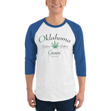 Oklahoma Grown 3/4 sleeve raglan shirt