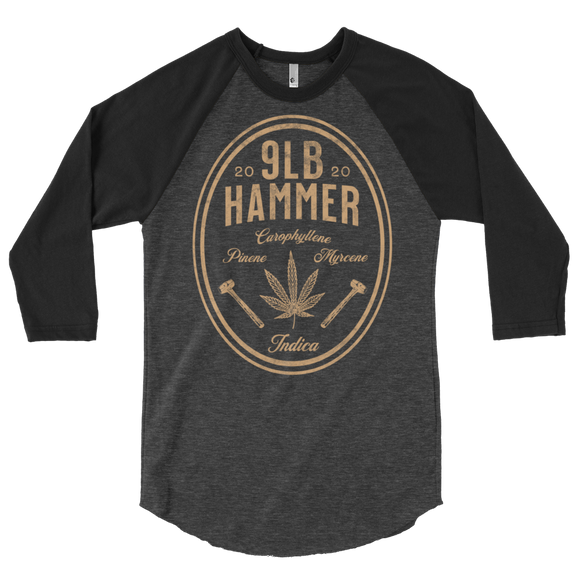 9LB HAMMER STRAIN 3/4 sleeve raglan shirt