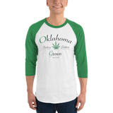 Oklahoma Grown 3/4 sleeve raglan shirt