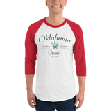 Oklahoma Grown 3/4 sleeve raglan shirt